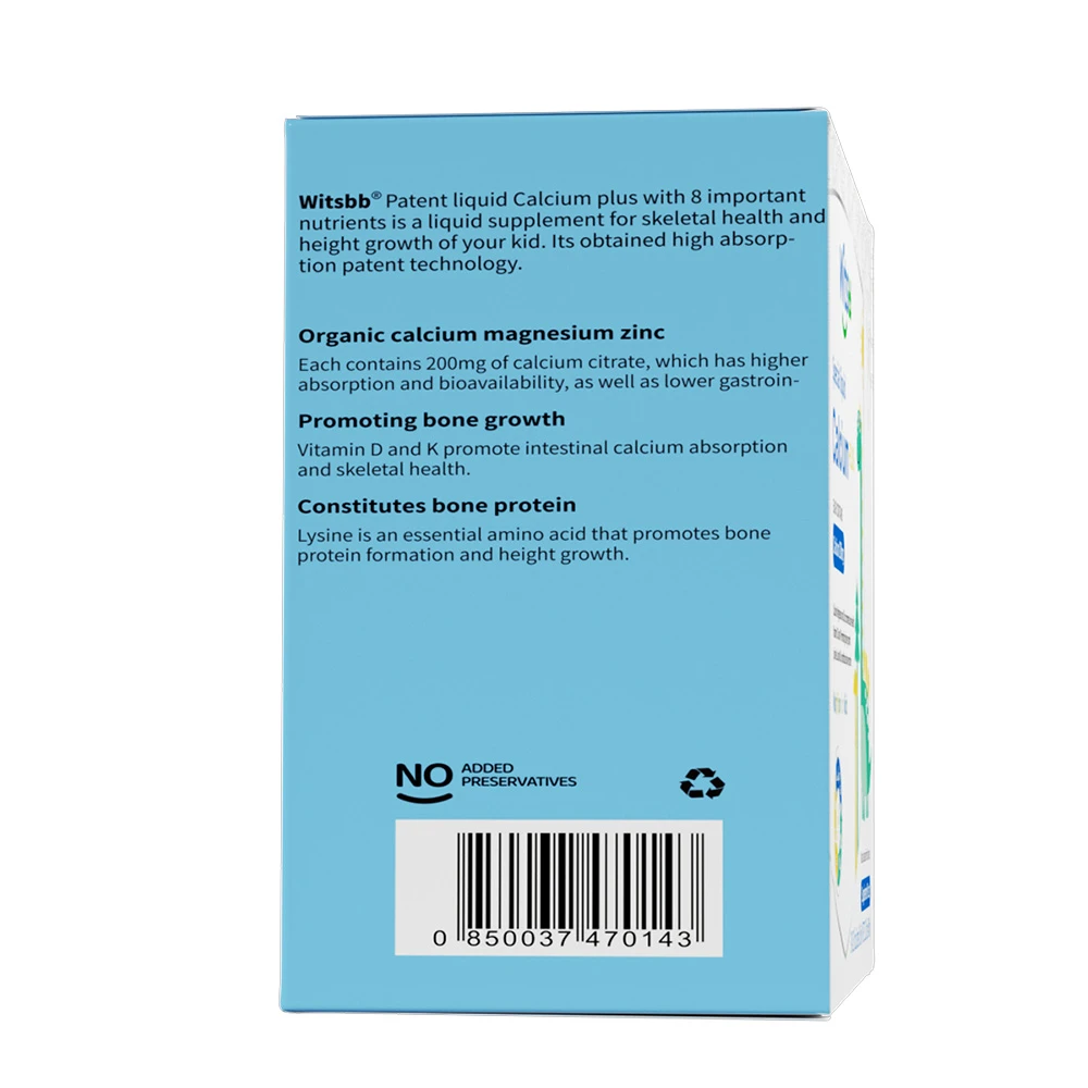 Witsbb Lysine Calcium Magnesium Zinc PLUS view 2